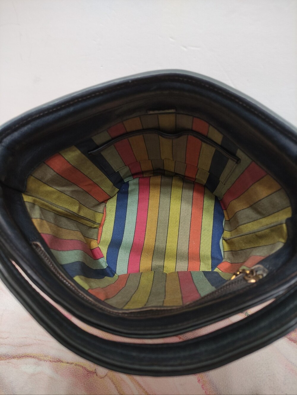 Vintage Coach Bonnie Cashin Large Bucket Bag Navy - Picture 10 of 15